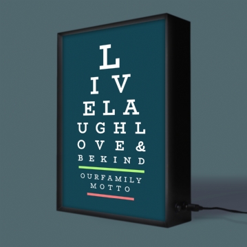 Eye Test Personalised Light Box