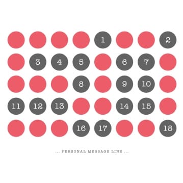 Personalised 50th Birthday Circles Print