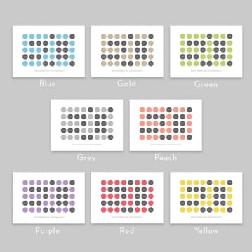 Personalised 50th Birthday Circles Print