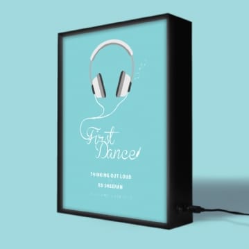 Our Song Personalised Light Box