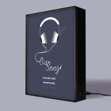 Our Song Personalised Light Box