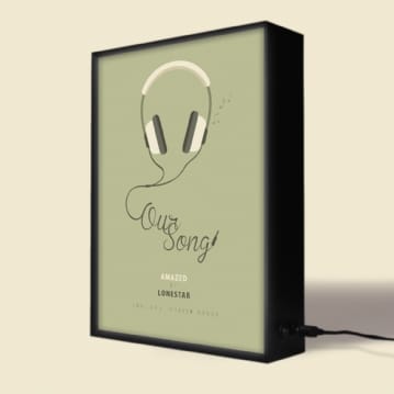 Our Song Personalised Light Box