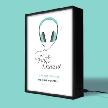 Our Song Personalised Light Box