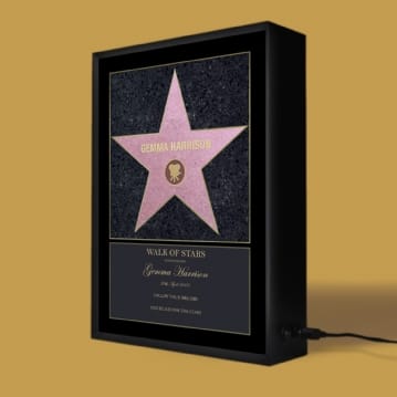 Personalised Walk of Stars Light Box