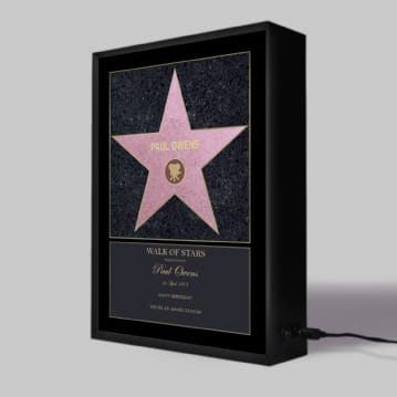 Personalised Walk of Stars Light Box
