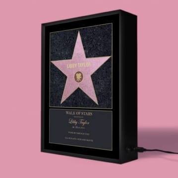 Personalised Walk of Stars Light Box