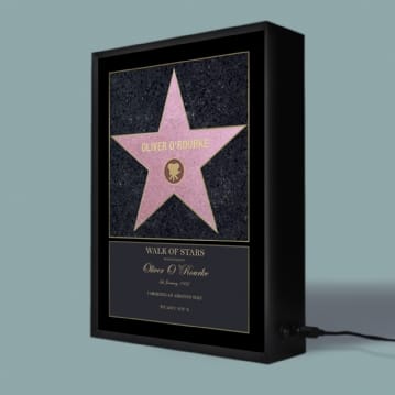 Personalised Walk of Stars Light Box