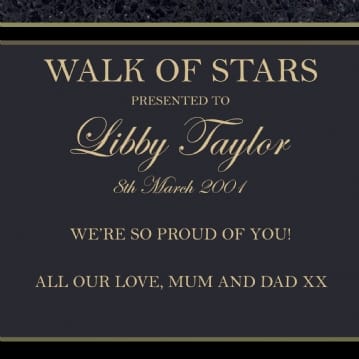 Personalised Walk of Stars Light Box