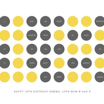 Personalised 18th Birthday Circles Light Box