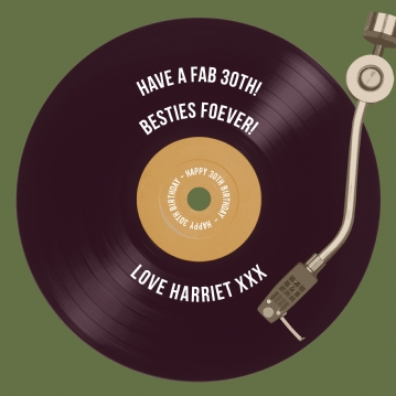 Personalised 30th Birthday Retro Record Light Box