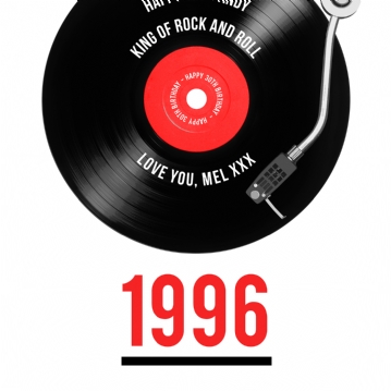 Personalised 30th Birthday Retro Record Light Box