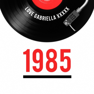 Personalised 40th Birthday Retro Record Light Box