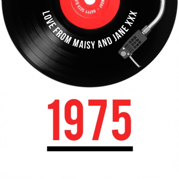 Personalised 50th Birthday Retro Record Light Box