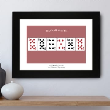 Personalised 50th Playing Card Poster
