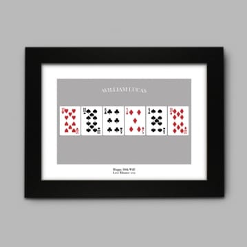 Personalised 50th Playing Card Poster