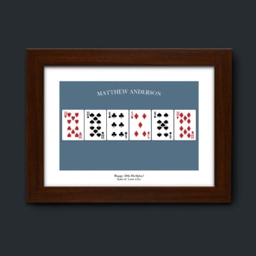 Personalised 50th Playing Card Poster