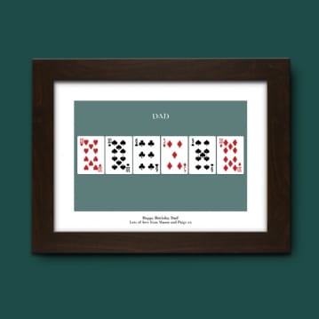 Personalised 50th Playing Card Poster