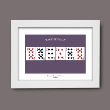 Personalised 50th Playing Card Poster