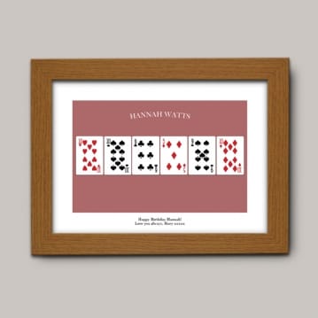 Personalised 50th Playing Card Poster