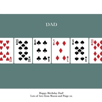 Personalised 50th Playing Card Poster