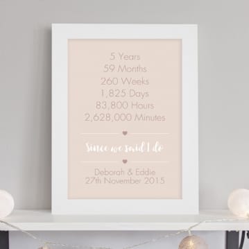 Personalised Since We Said I Do Poster