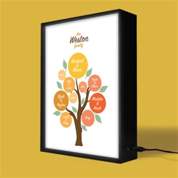 Personalised Family Tree Lightbox