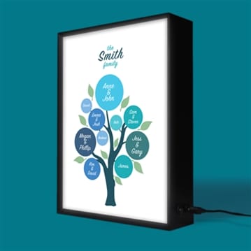 Personalised Family Tree Lightbox
