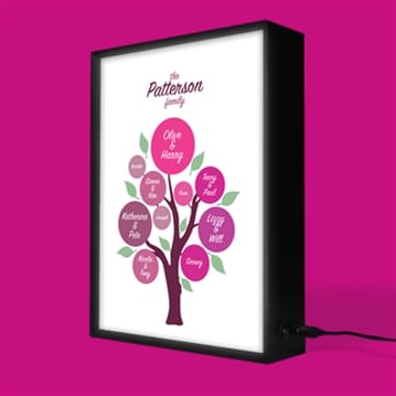 Personalised Family Tree Lightbox