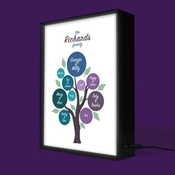 Personalised Family Tree Lightbox