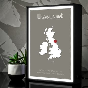 Personalised Where We Met Lightbox