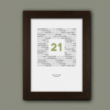 Personalised Birthday Special Age Celebration Print