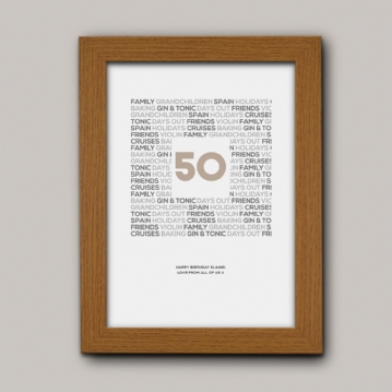 Personalised Birthday Special Age Celebration Print