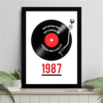 Personalised Retro Record Print