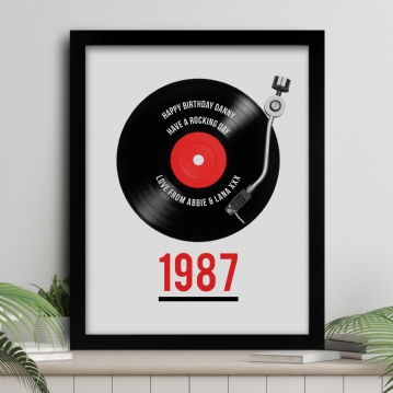 Personalised Retro Record Print