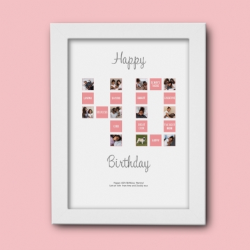 Personalised 40th Special Birthday Print