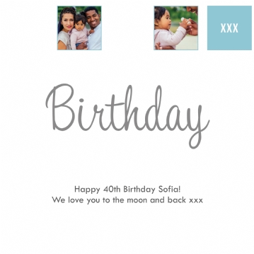 Personalised 40th Special Birthday Print