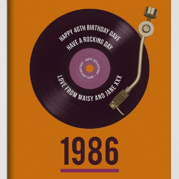 Personalised 40th Birthday Retro Record Print