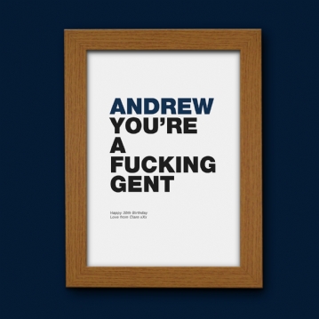Personalised Swearing Motivational Prints