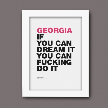Personalised Swearing Motivational Prints