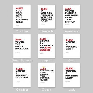 Personalised Swearing Motivational Prints