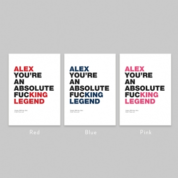 Personalised Swearing Motivational Prints