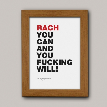 Personalised Swearing Motivational Prints