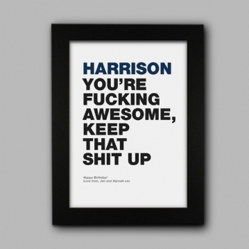 Personalised Swearing Motivational Prints