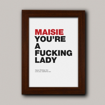 Personalised Swearing Motivational Prints