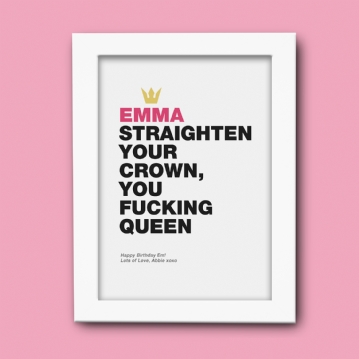 Personalised Swearing Motivational Prints