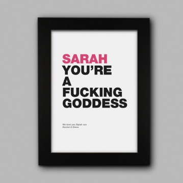 Personalised Swearing Motivational Prints