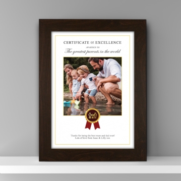 Personalised Certificate of Excellence Prints