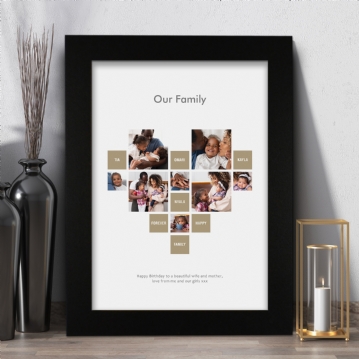 Personalised Heart Photo Prints