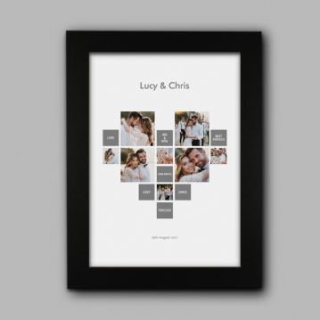 Personalised Heart Photo Prints