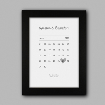 Personalised Anniversary Date Prints